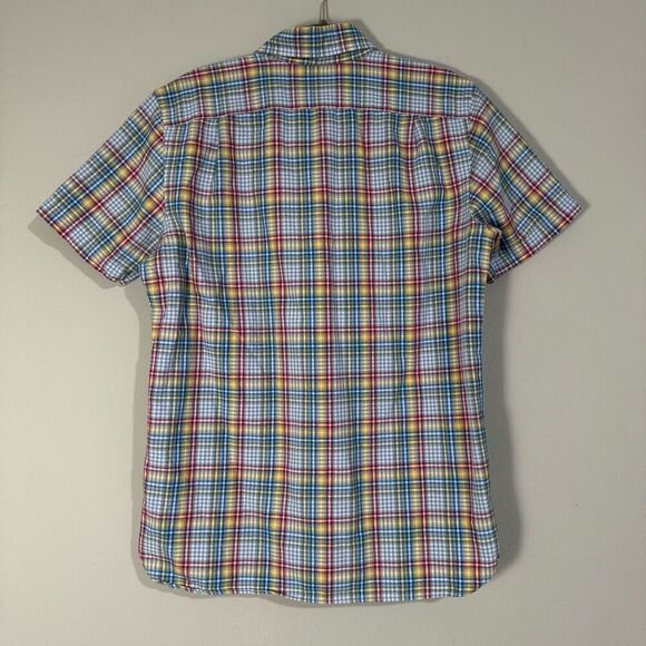 Cremieux Classics Men’s Supima Cotton Plaid Primary Colors Short Sleeve Casual B - Picture 3 of 5